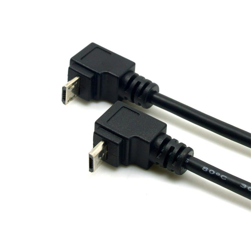 100cm Up Down Angled 90 Degree Micro USB 5Pin To USB 2.0 A Data Charge Cable gallery