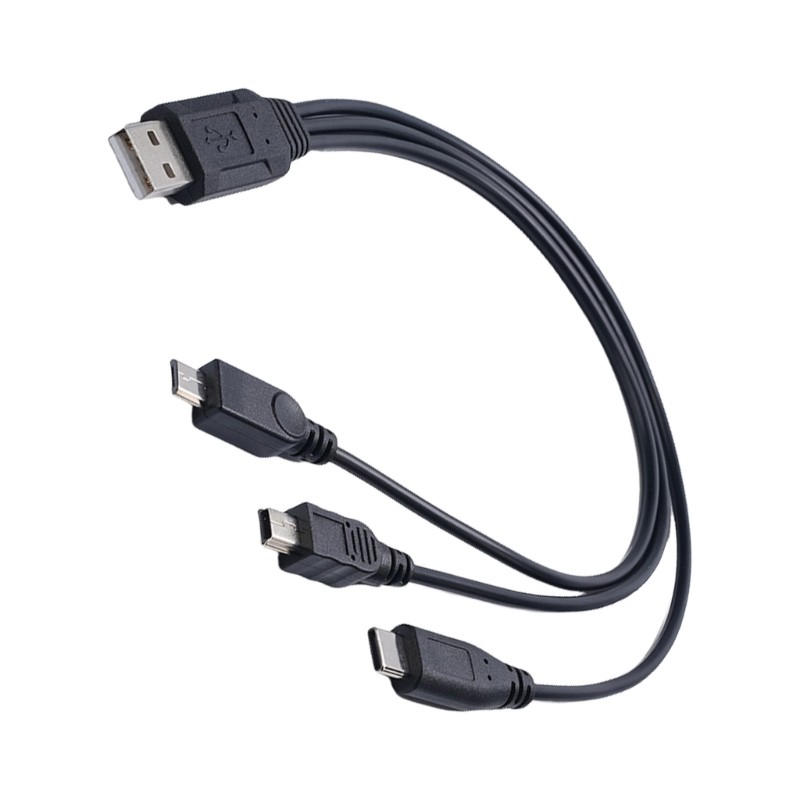Fast Charging USB Charging Cable Tiny USB with Type C & Mini 5P Charging Cable gallery