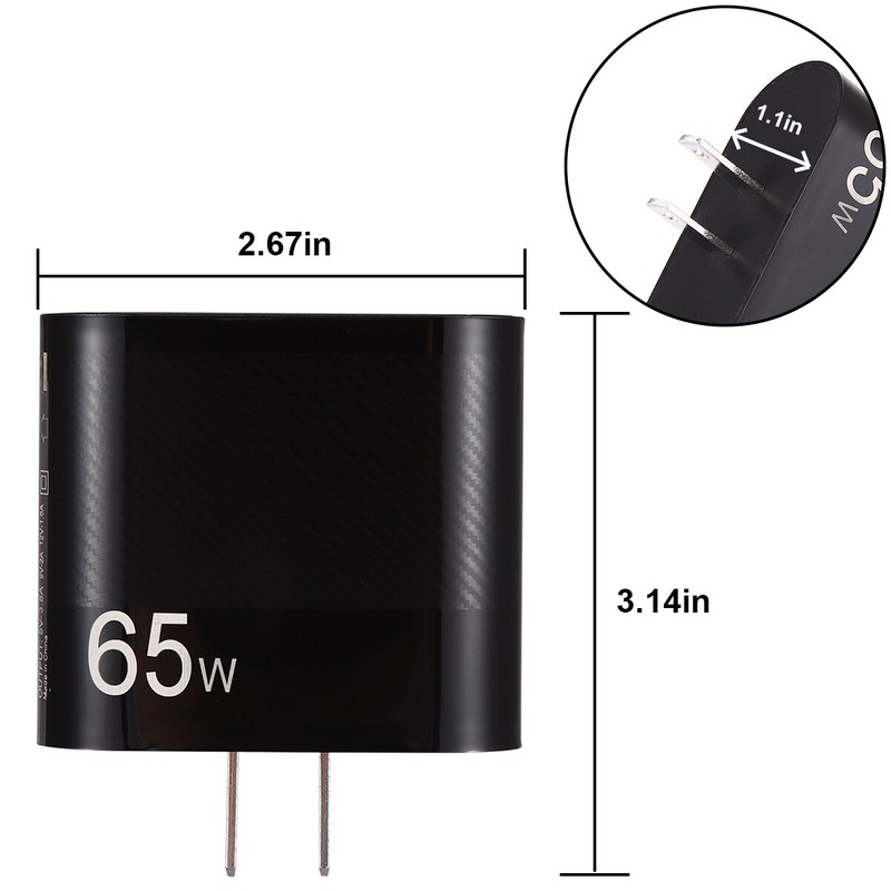 65W 6-Port USB Fast Wall Charger PD QC3.0 Adapter Quick Charge Cable for Samsung gallery