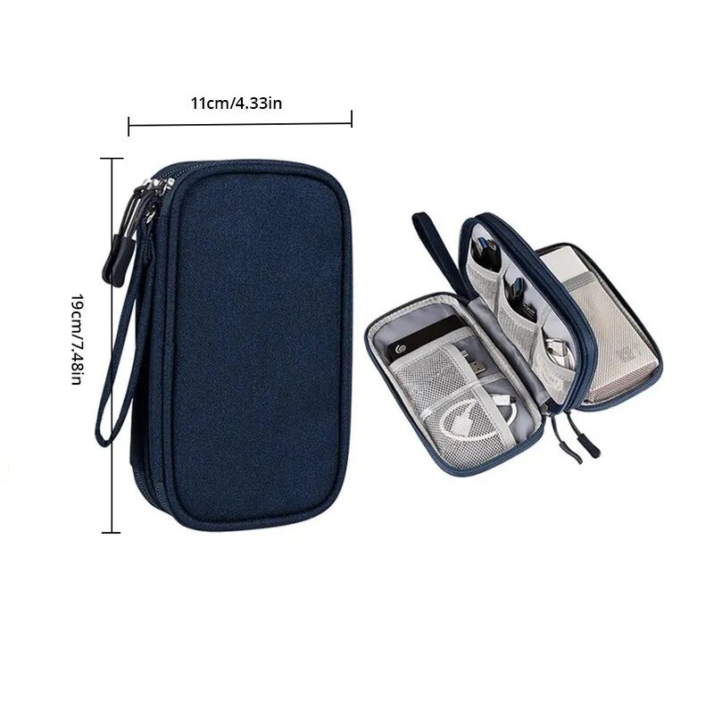 Travel USB Cable Charger Headset Storage Bag
