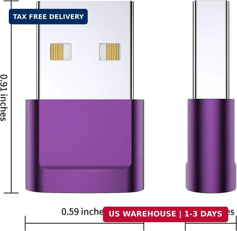USB C Female to USB Male Adapter (4-Pack),Type C to USB A Charger Cable Adapter gallery