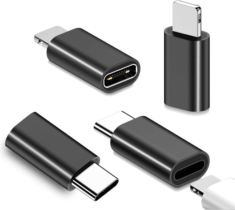 4-Pack【USB C Male to Ligh-tning】&【Light-ning to USB C Female】Adapter,Support …