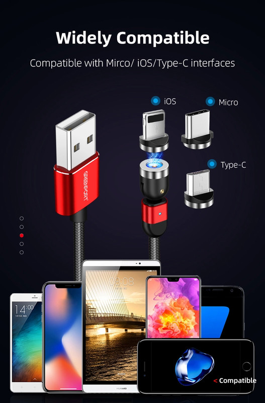3 in 1 3A Fast Charging Cable For Type-C Micro USB iPhone you get all 3 tips