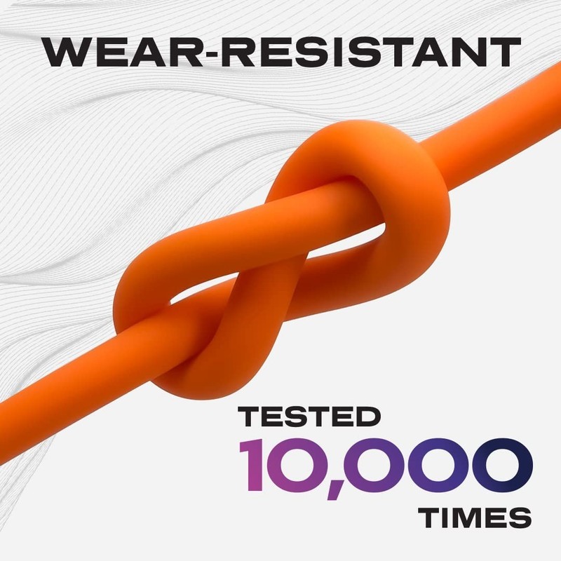6FT Tangle-Free TsumoCharge USB-C Cable - Fast Charging & Data Transfer, Orange gallery