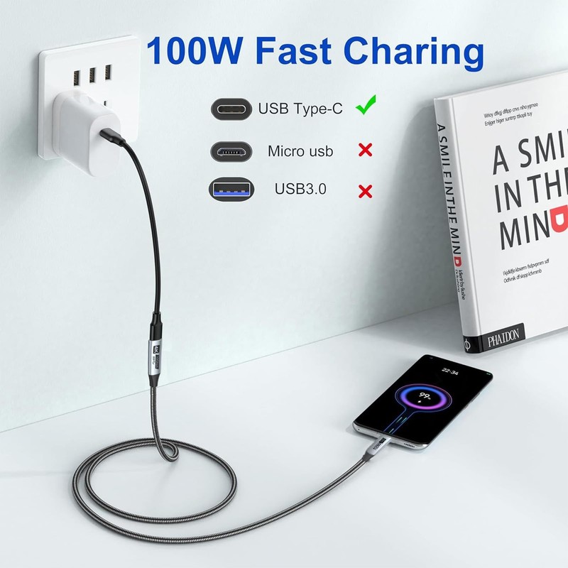 Small USB C Extension Cable 1FT Pack of 5, 10Gbps Short USBC Extender Cord, U... gallery