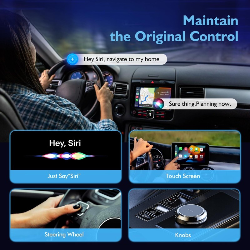 Mini L-Type & Ultra-Thin Wireless CarPlay Adapter, 2026 Upgraded Bluetooth Ad... gallery