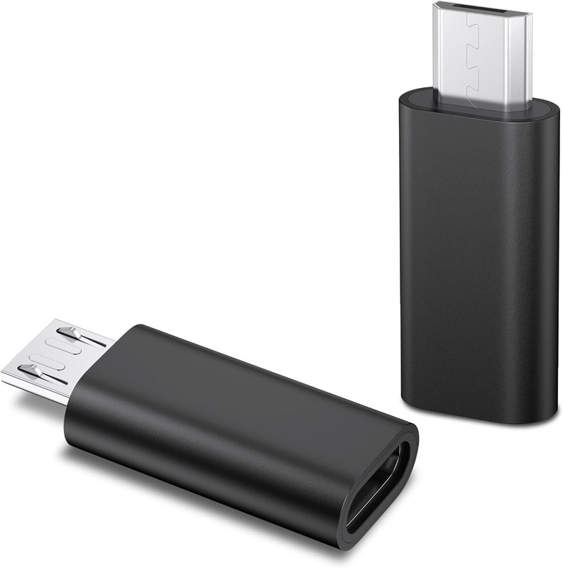 2 Pack Micro USB to USB C Adapter - Fast Data Transfer, Universal Fit gallery