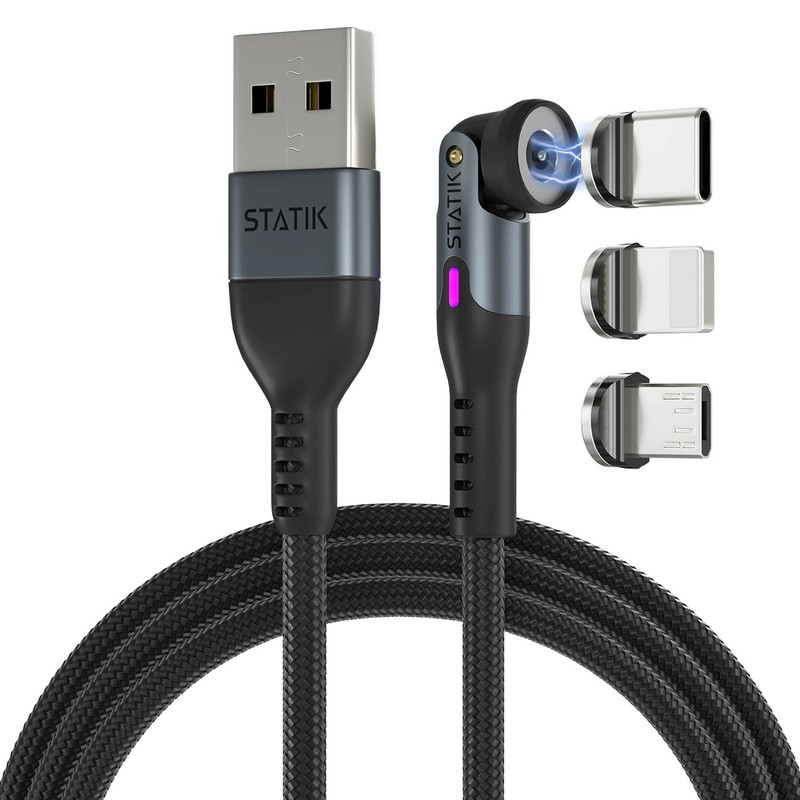 360 Magnetic Charging Cable - 3-in-1 Charger, 6FT, 3 Pack gallery