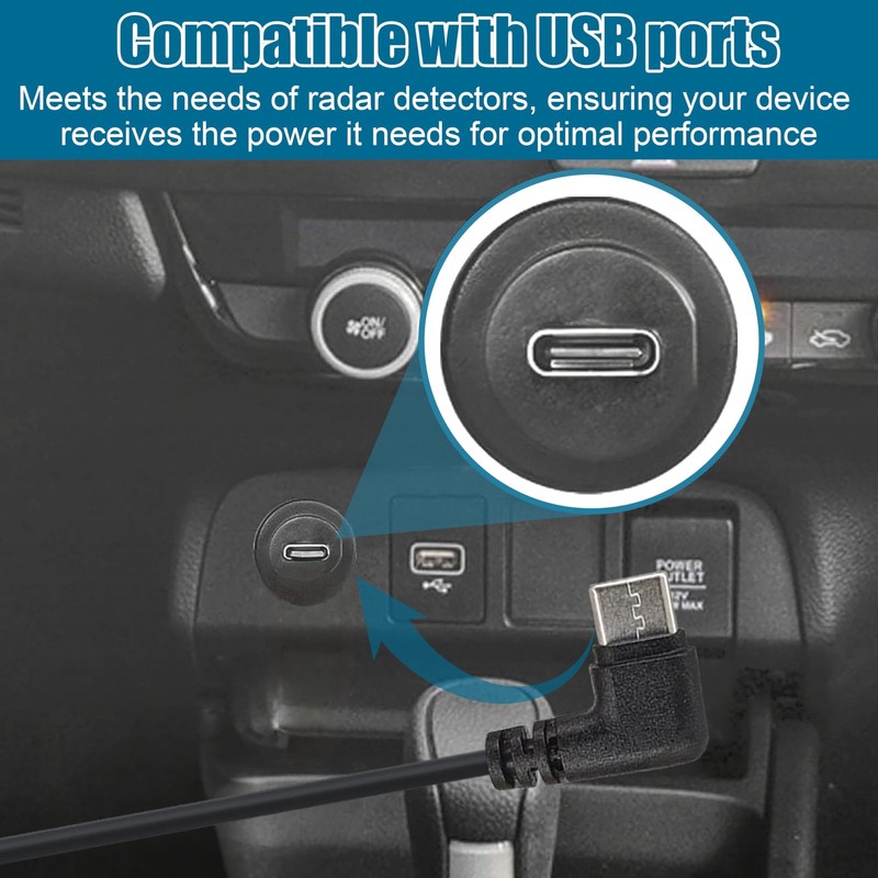 USB-C to RJ11 Radar Detector Power Cord Compatible with Escort MAX360 MAX 360... gallery