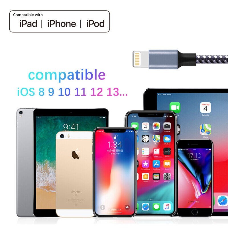 3ft Fast Charger Cord Luxury Lighting Cable For iPhone X XS 11 iPhone 8 7 6Plus gallery