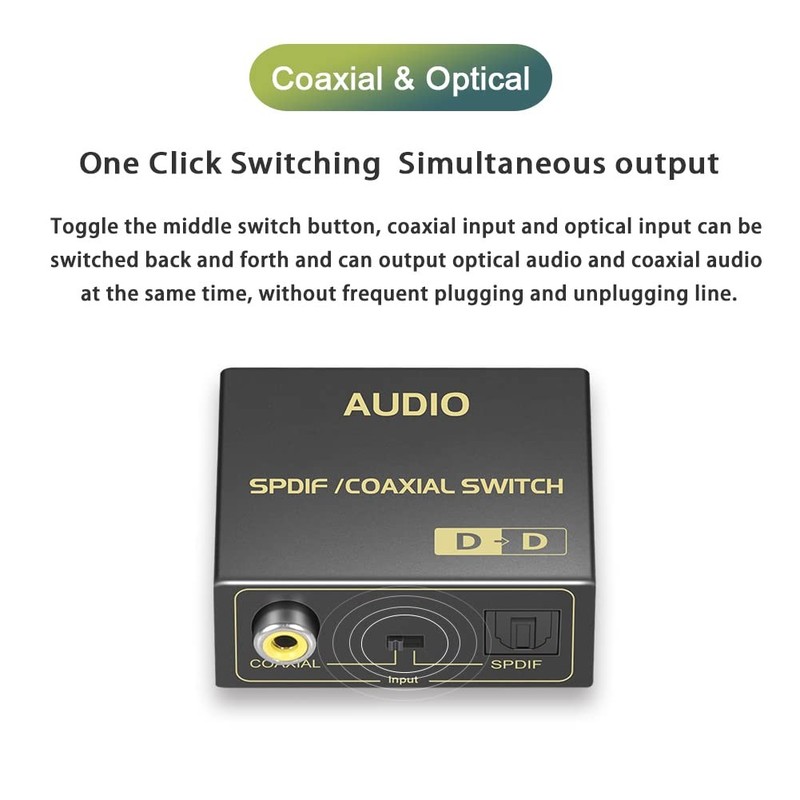 Coaxial to Optical Audio Bi-Directional Converter, Spdif to Coax Converter/Re... gallery