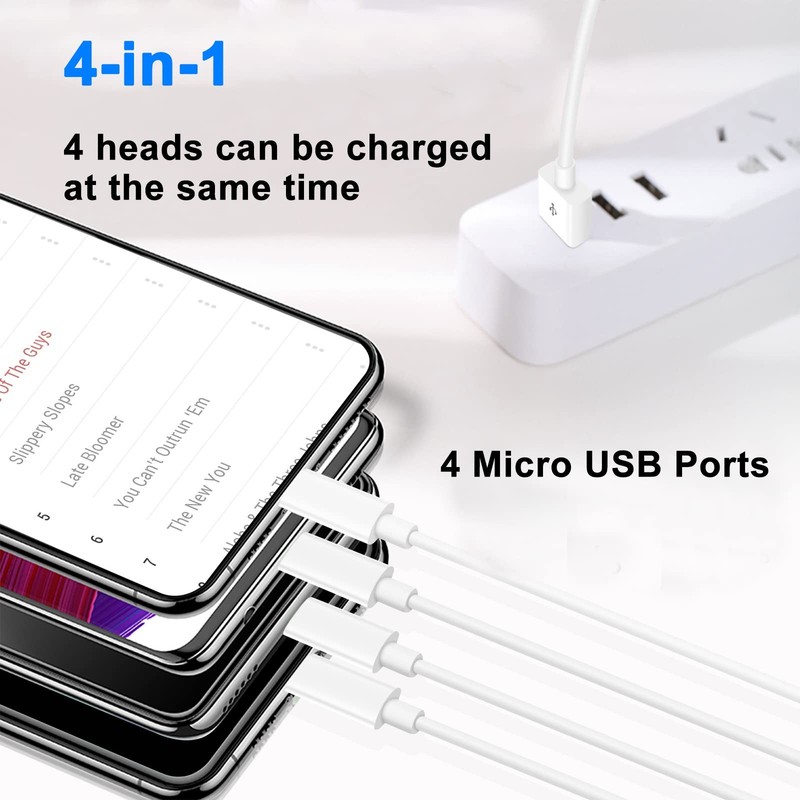 2-in-1 Micro USB Splitter Cable USB 2.0 A Male to Dual Micro USB Male gallery