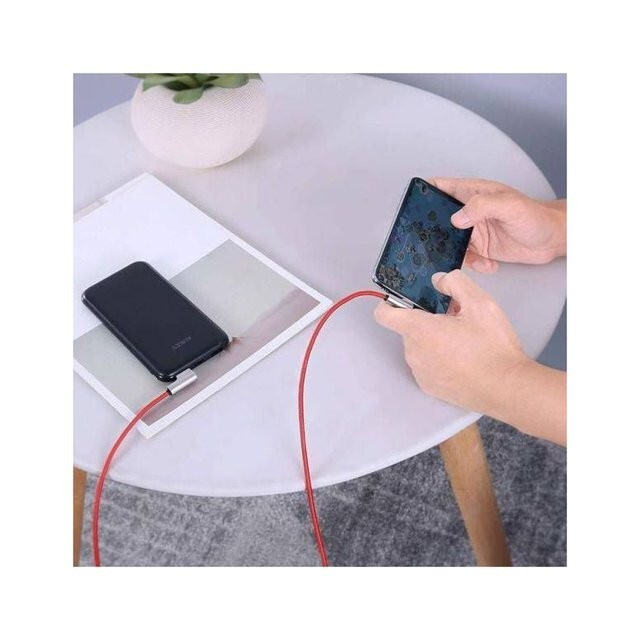 Aukey CB-AL01 USB To Data Cable 2M*2 Black & Red Braided Cable 2 Pack gallery