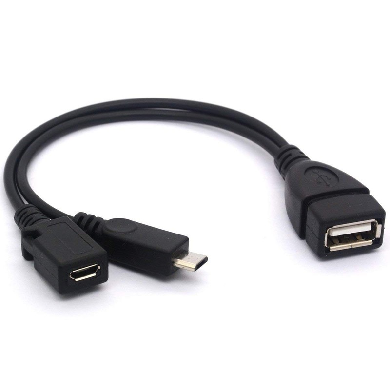 Micro USB OTG Splitter Cable USB 2.0 A Female to Micro USB Male 5-Pin Female gallery