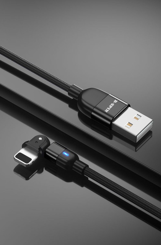 180° 2.4A USB to Charging Data Cable Cord for Apple iPhone 14 13 12 11 Pro MAX X