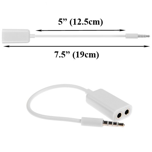 For TCL K33/K32 5G - Headphones Splitter 3.5mm Earphone Adapter Dual Headset gallery
