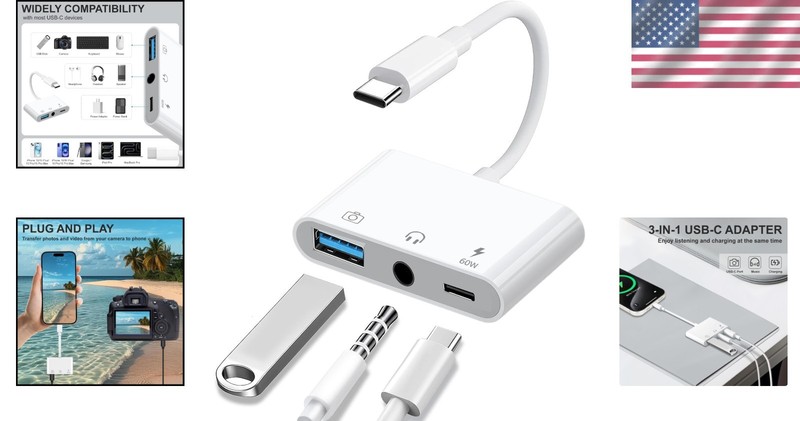 USB C to 3.5mm Audio Adapter with High-Fidelity DAC Chip gallery