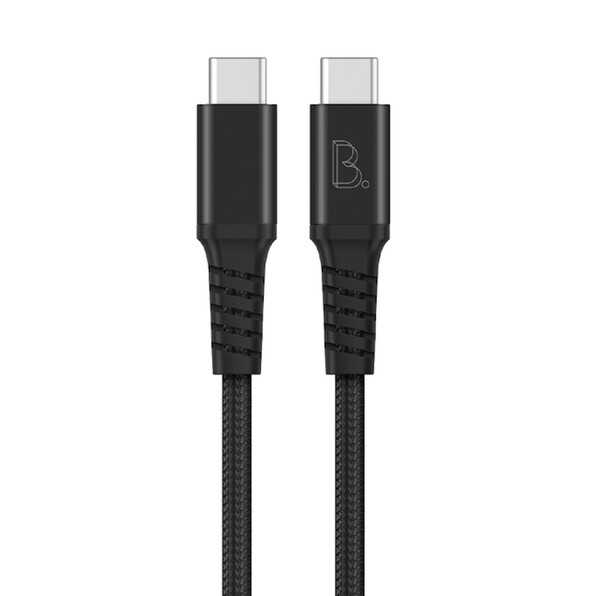 B.ON COTTON FAST CHARGING USB-C TO USB-C CABLE 0.5M BLACK