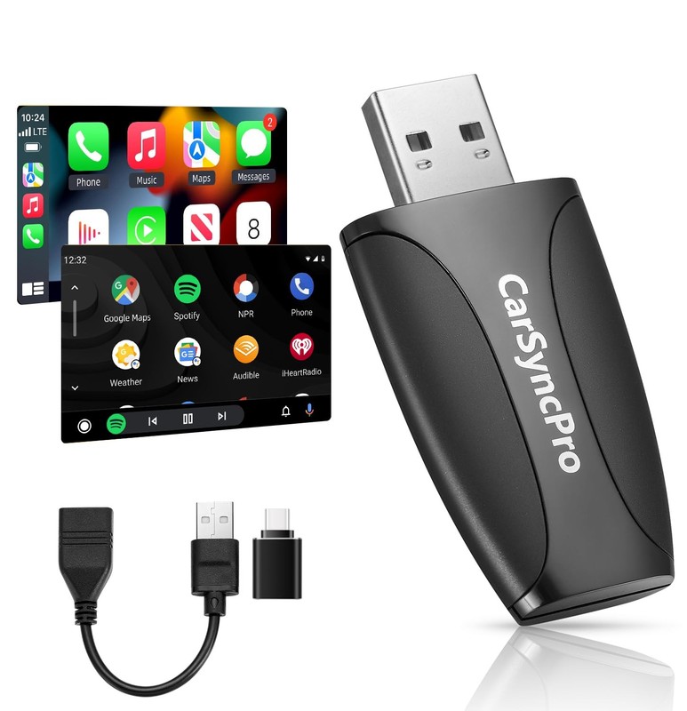 Wireless CarPlay & Android Auto Adapter – Fast & Stable Connection, Plug & Pl…