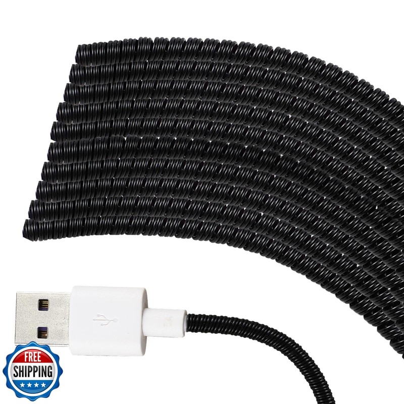 Frienda 10 Pcs 10 Pcs Spiral Cable Protector Chargers Cord Protector Data Cab