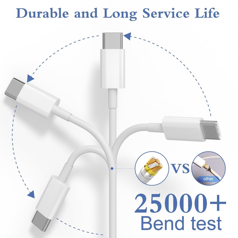 Snisre Car Carplay Cable, USB A to C Cable 3FT, Fast 3FT-ATC, White gallery