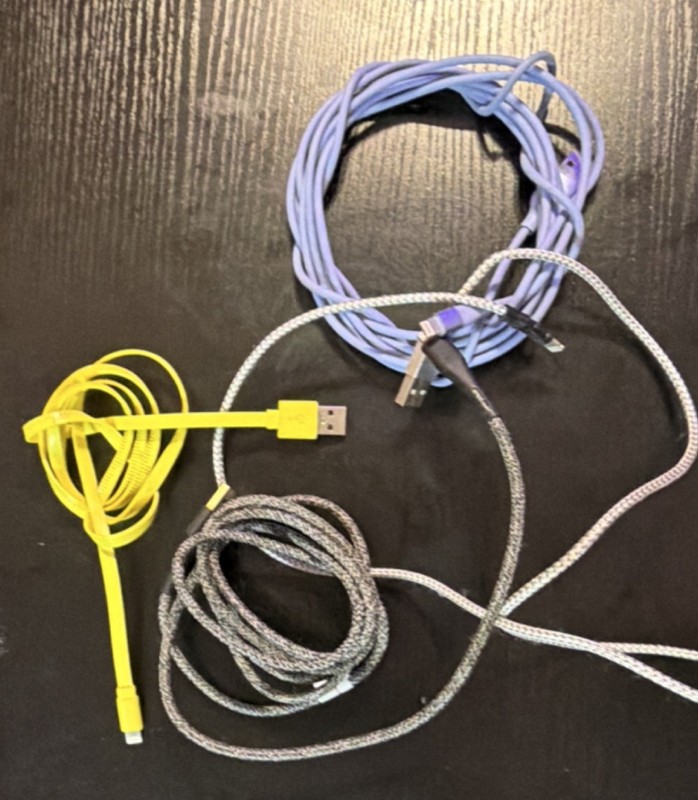 Purple Braided Nylon USB-A to Apple iPhone 4 total mixed lot