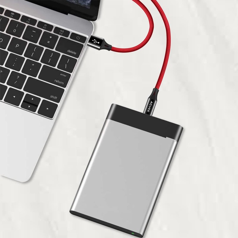 2 Pack 3.3ft USB C to Mini USB 5 Pin Braided Data Charger OTG Cable gallery