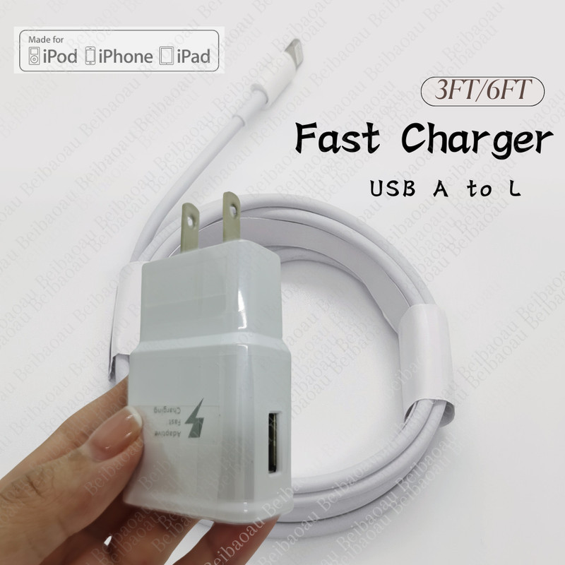 Fast Charger USB Adapter Cable For Apple iPhone 14/13/12/11/8/7/6/5/SE/XS Max/XR