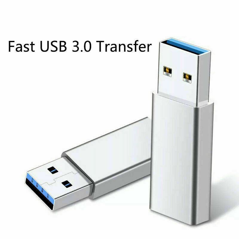 2 x USB C 3.1 Type C Female to USB Type A Male Port Converter Adapter Black Gold gallery