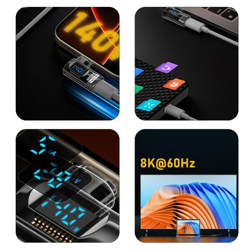 Multiple Use Type C Digital Adapter Connector, 140W Fast Charging, 40Gbps Data gallery