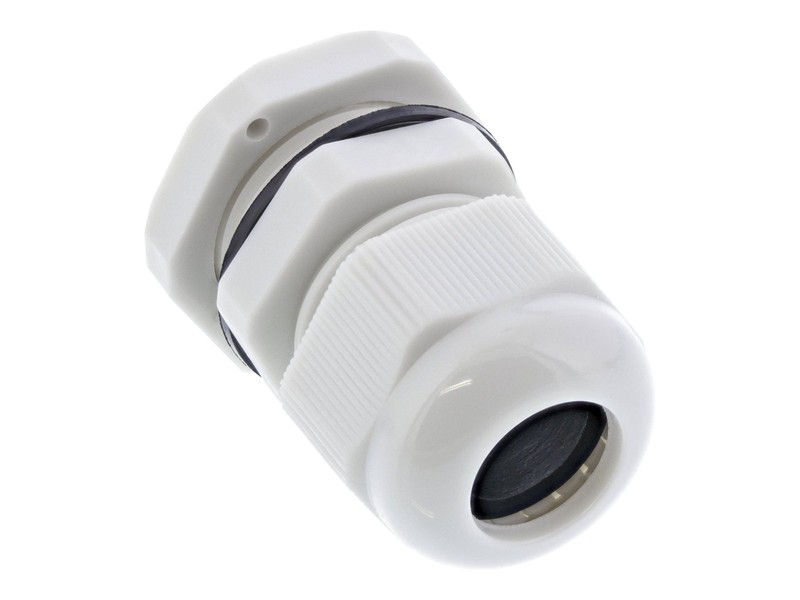 InLine IP68 Cable Grommet with PG 13.5 Nylon Counter Nut 6-12mm Grey 10pcs 44012