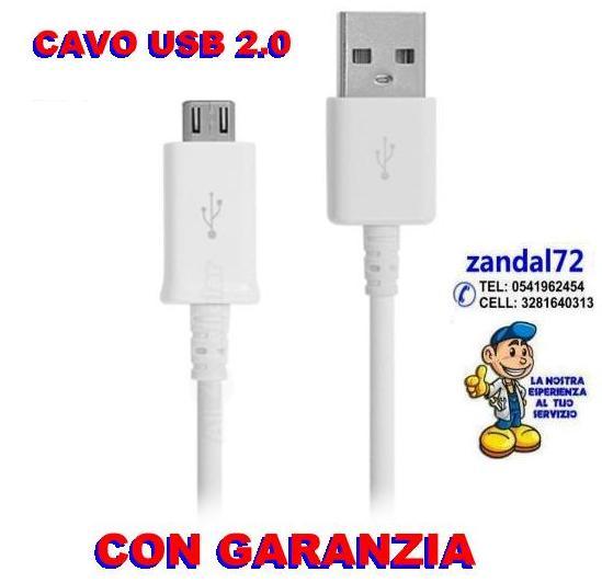 CAVO DATI MICRO USB BIANCO X GARMIN GIGABYTE ITALTEL MOTOROLA NEC NGM QTEC SAGEM
