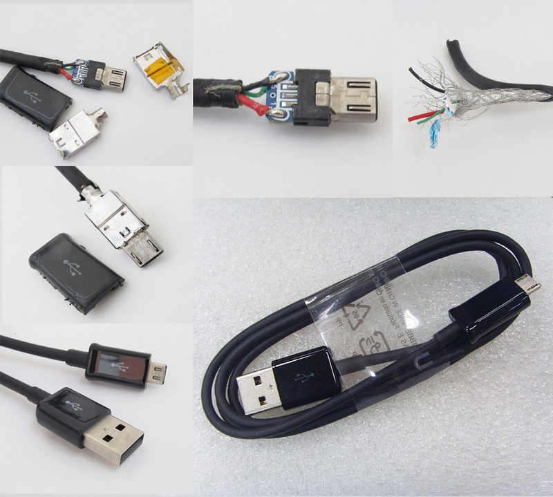 1pc 1M USB2.0 A Male to Micro 5pin Male M/M Charging Data Cable Original Samsung gallery