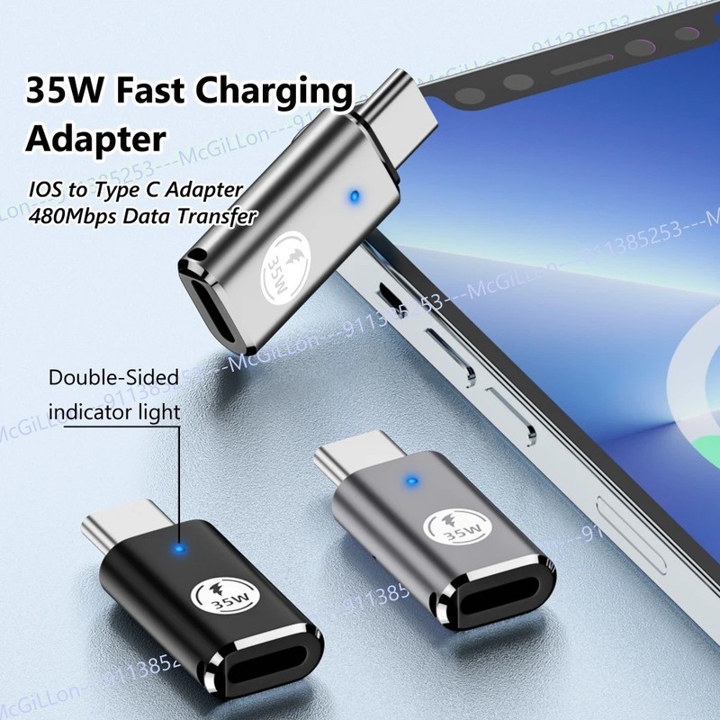35W USB C to iOS Adapter LED Converter Female to Type C for iPhone 15 14 13 12 gallery