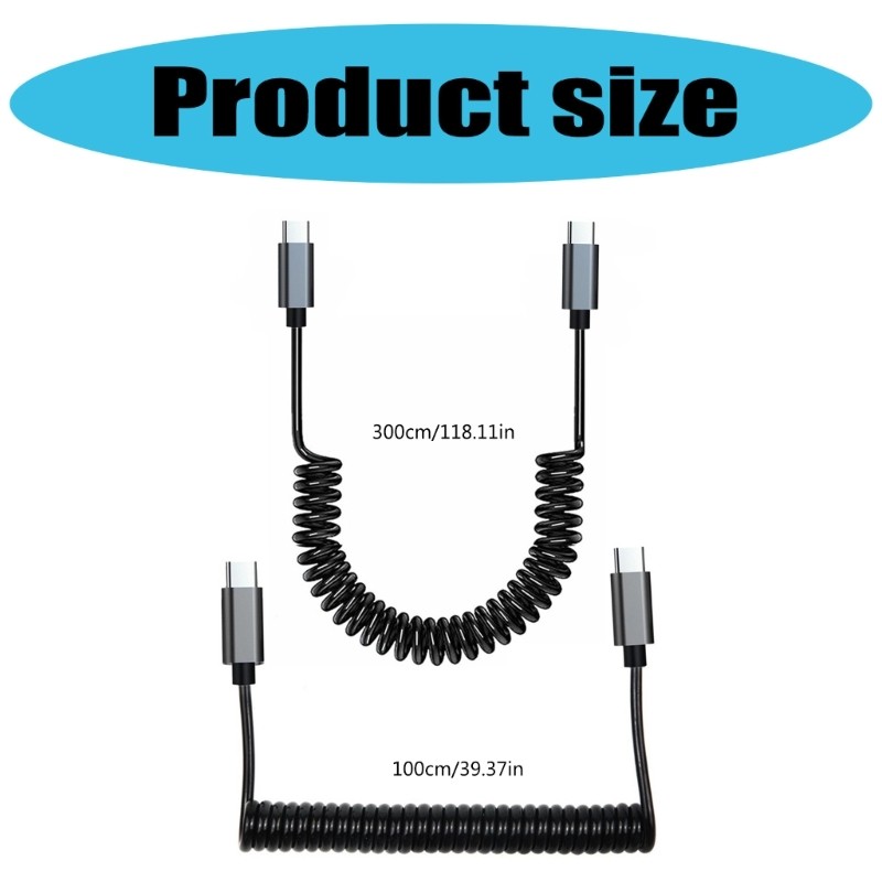 Upgraded USB C Quick Charge Cable 60W Charging Cable for Homes Office Car Use gallery