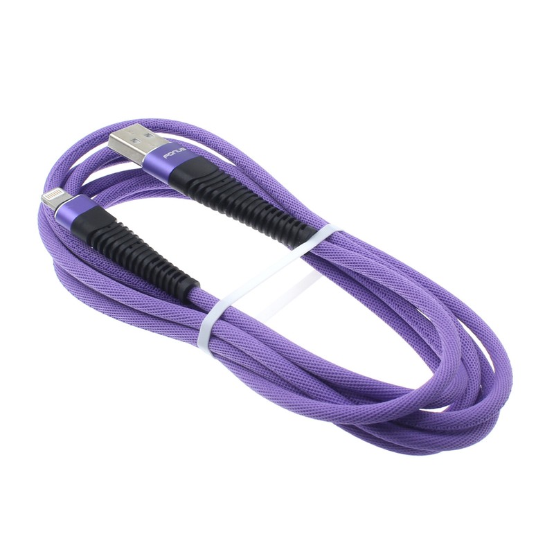 For iPhone 11 12 Pro Max Mini - 6FT USB CABLE PURPLE CHARGER CORD POWER WIRE