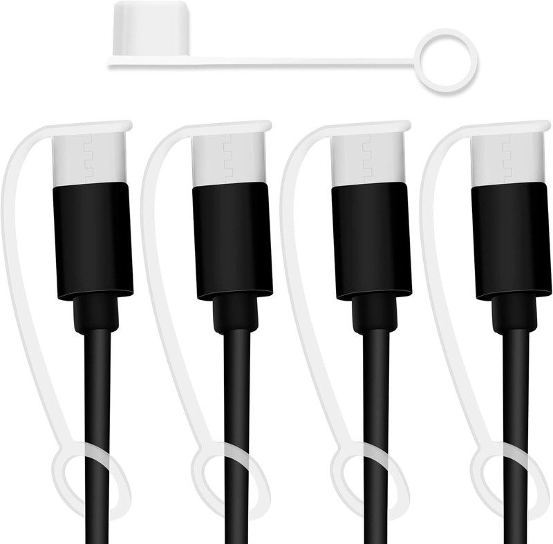 USB-C Covers - Dust Protection Caps with Integrated Cable Tether for USB Type-C