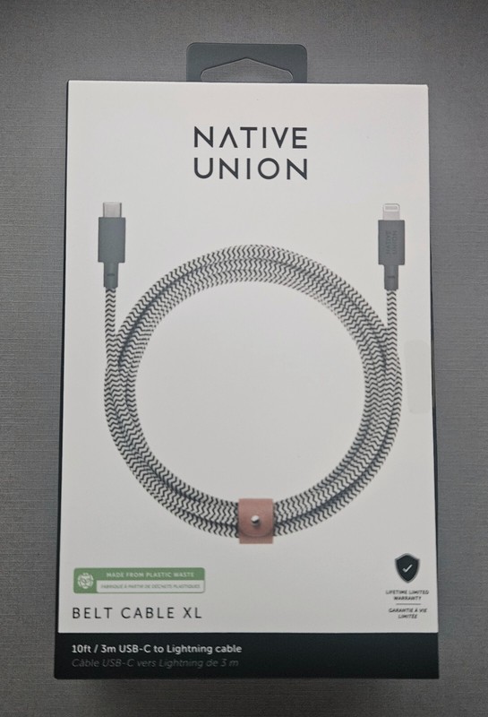 Native Union 10ft Ultra Strong USB-C to (MFi-Certified) Lightning Charging Cable