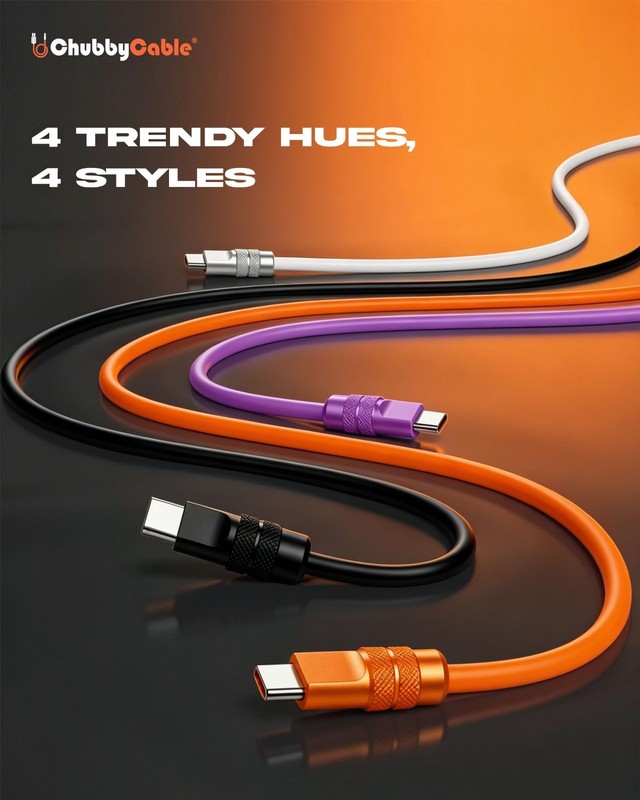 240W Fast Charging USB C Cable, Durable Silicone Data Transfer, Type-C to Type-C gallery