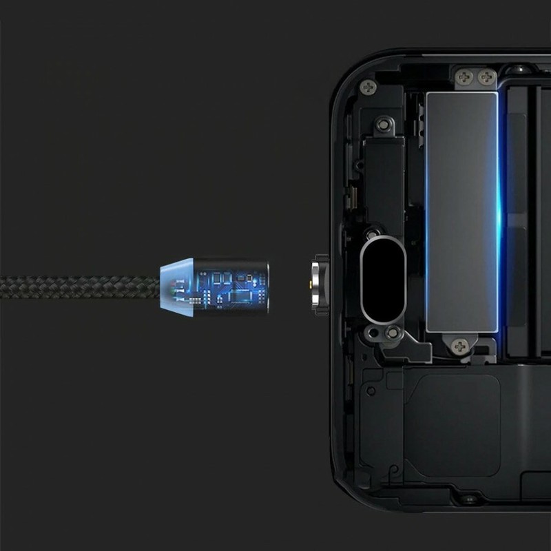 MAGNETIC SMARTPHONE 3 IN 1 TYPE C CELL PHONE CHARGING CABLE IPHONE MICRO USB gallery