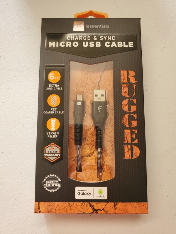 iEssentials Charge & Sync 6 Foot Micro USB Cable