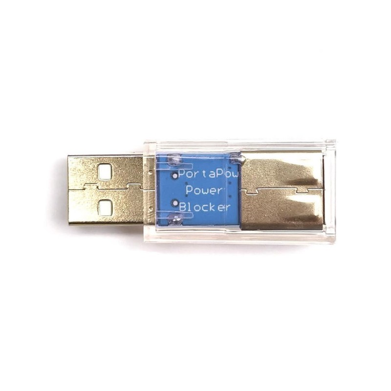 PortaPow USB Power Blocker – Stops Charging, Allows Data (Single Pack)