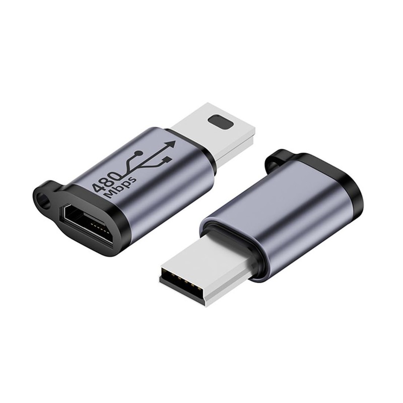 2 Pack Mini USB to Micro USB Adapter,Micro USB Female to Mini USB 2.0 Male Co…