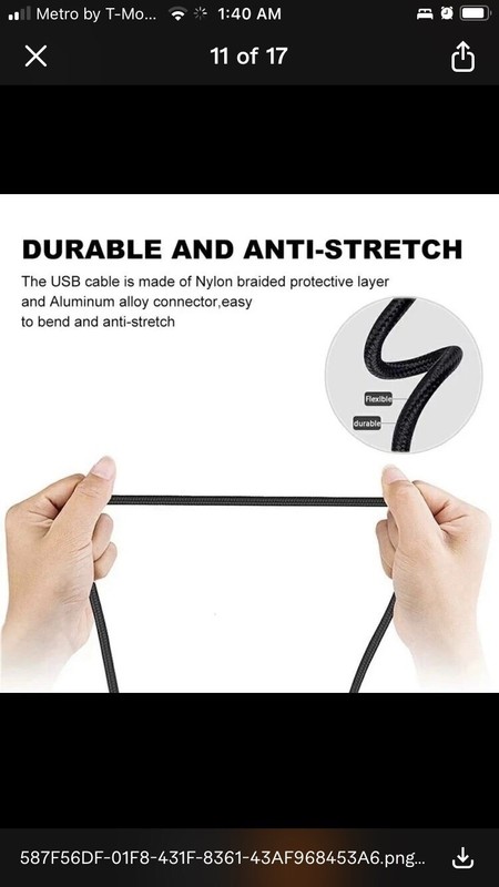 [4 Packs-]Type C cable fast charge samsung 3ft phone Android C Cable Cell gallery