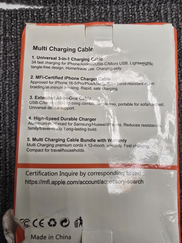 (QTY 3) High Quality 3 in 1 USB Charging Cable Phone Charger Cord gallery