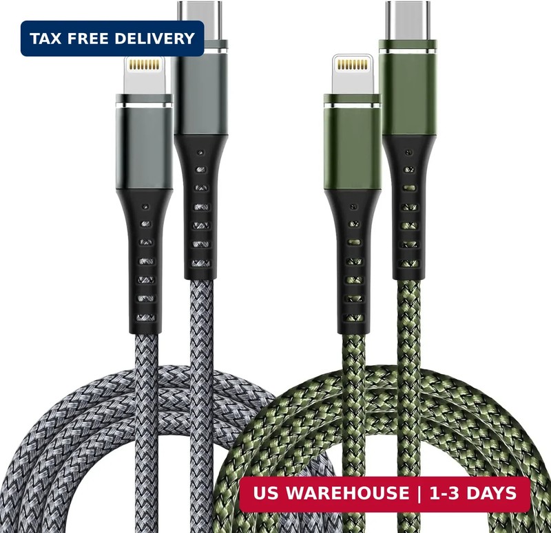 USB C to Lightning Cable 2 Pack 3FT [Apple MFi Certified] iPhone Cable, iPhone C