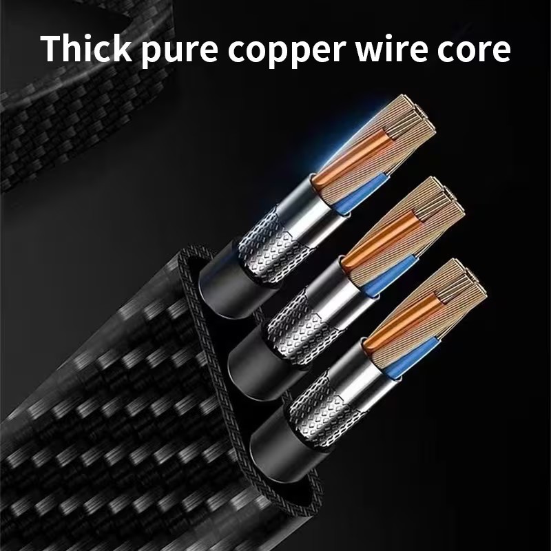 4pk 3-in-1 100W 5A Fast Charging USB To Type-C, Micro,- IP, Fast Universal gallery