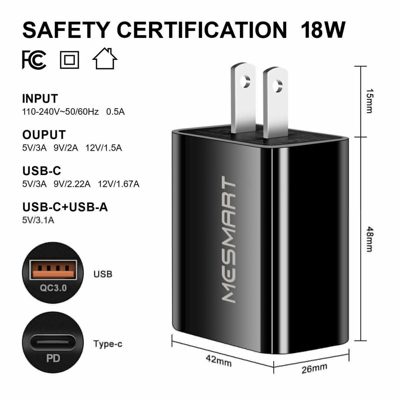 20W Fast USB+Type C PD QC3.0 Wall Charger Power Adapter Fit Google Pixel 10 Pro gallery