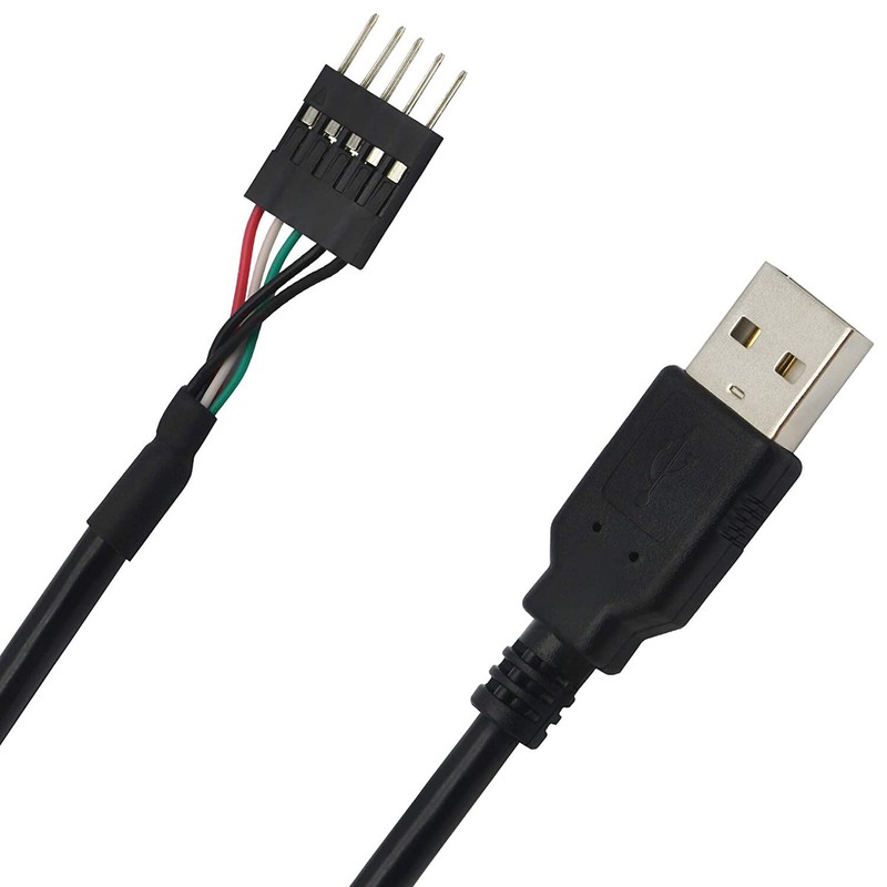 5 Pin Male Motherboard Header Dupont IDC to USB 2.0 A Male Adapter Extend Cable gallery