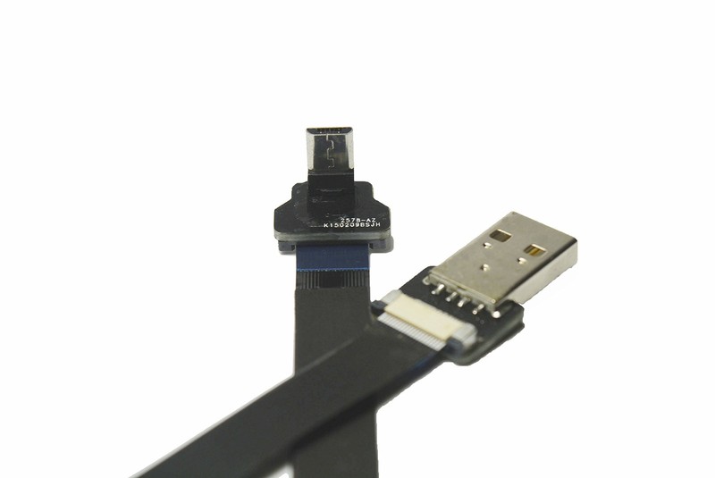 Long Flat Slim Ribbon Micro USB Cable Soft Micro USB 90 Degree Angled Male to…